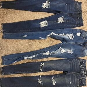 Multiples Kids Distressed Blue Jeans